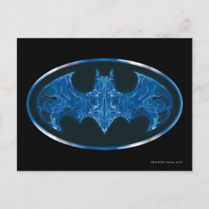 Carte Postale Symbole de chauve-souris à fumée bleue
