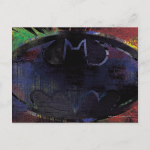 Carte Postale Symbole de chauve-souris peint