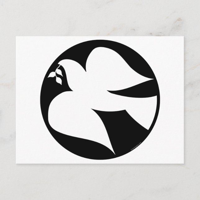 Carte Postale Symbole de la colombe de la paix (Devant)