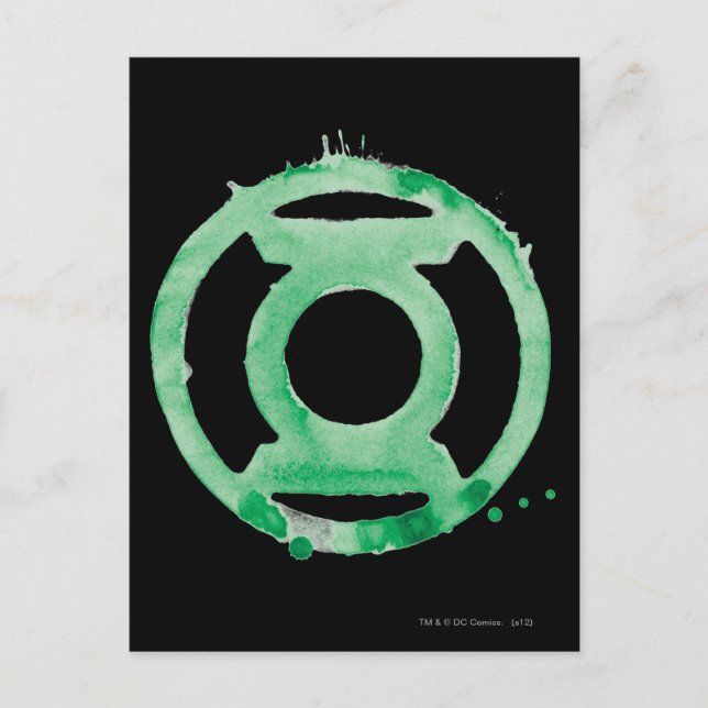 Carte Postale Symbole de la lanterne de café - Vert (Devant)