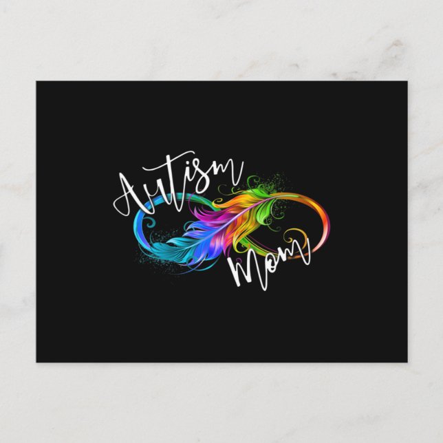 Carte Postale Symbole de la neurodiversité Rainbow Infinity Auti (Devant)