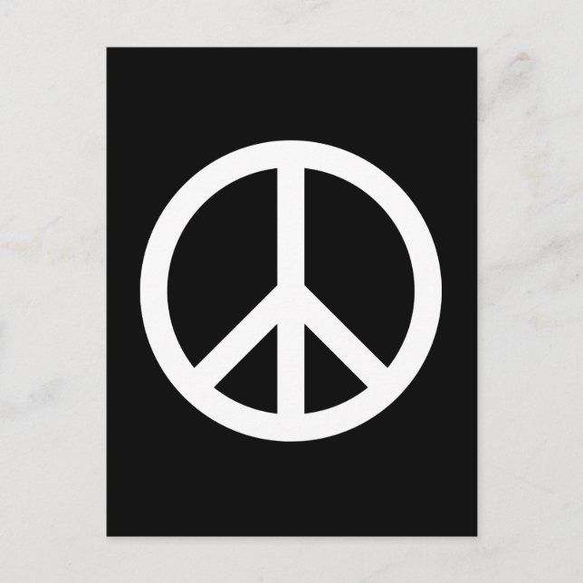 Carte Postale Symbole de la paix blanche (Devant)
