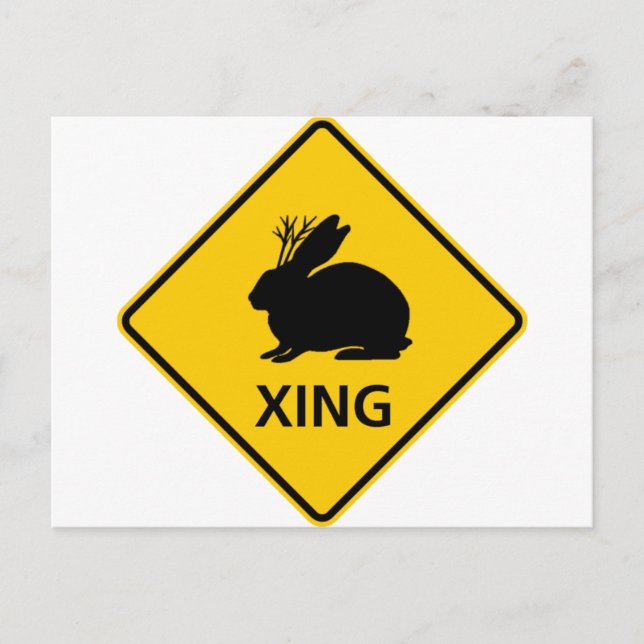 Carte Postale SYMBOLE DE LA ROUTE DE PASSAGE DE Jackalope (Devant)