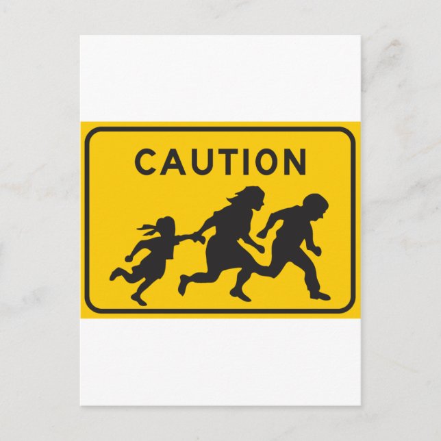 Carte Postale SYMBOLE DE LA ROUTE DES Aliens Illégaux (Devant)