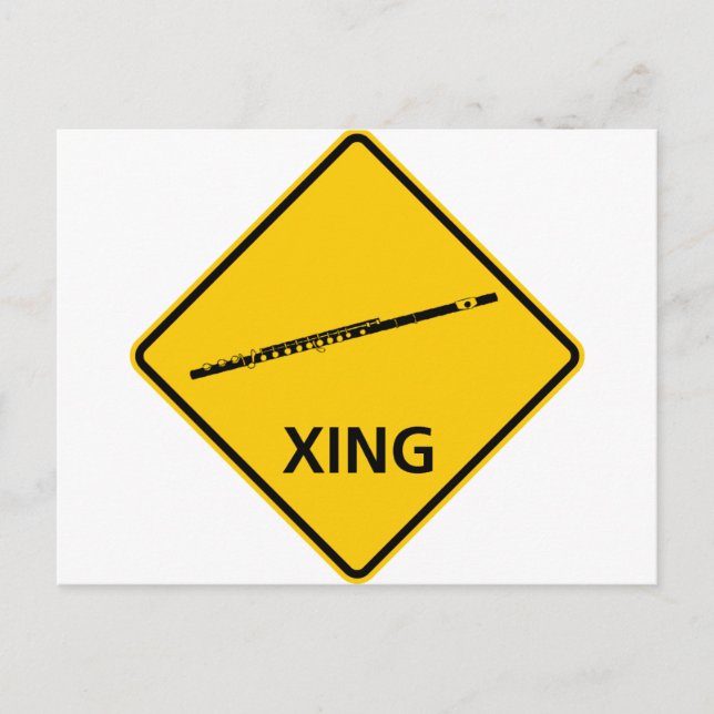 CARTE POSTALE SYMBOLE DE LA ROUTE DU PARCOURS DE FLUTE (Devant)