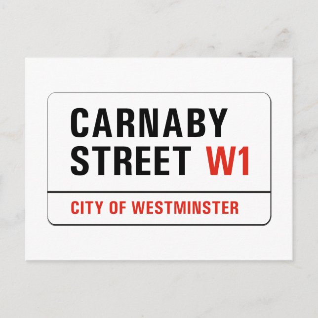 Carte Postale Symbole de la rue Carnaby, Londres (Devant)