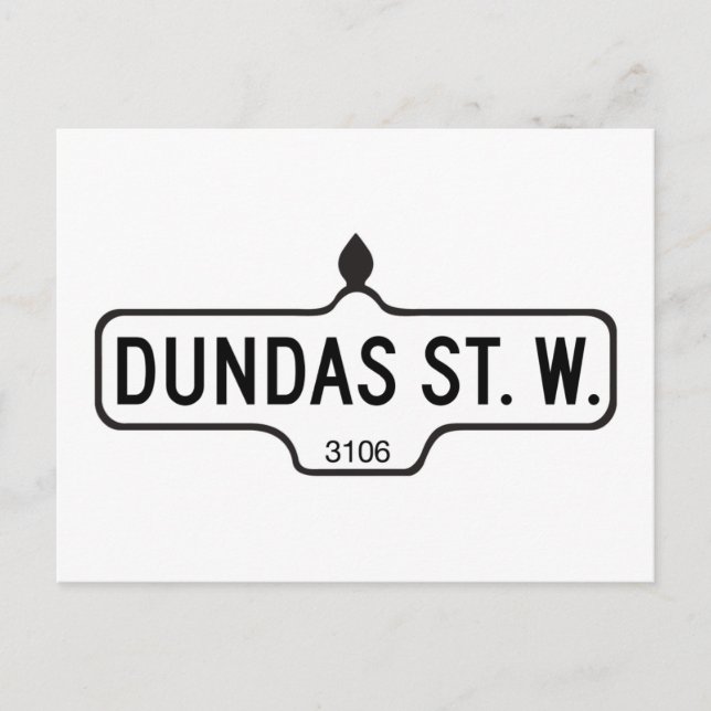 Carte Postale Symbole de la rue Dundas Ouest, Toronto (Devant)