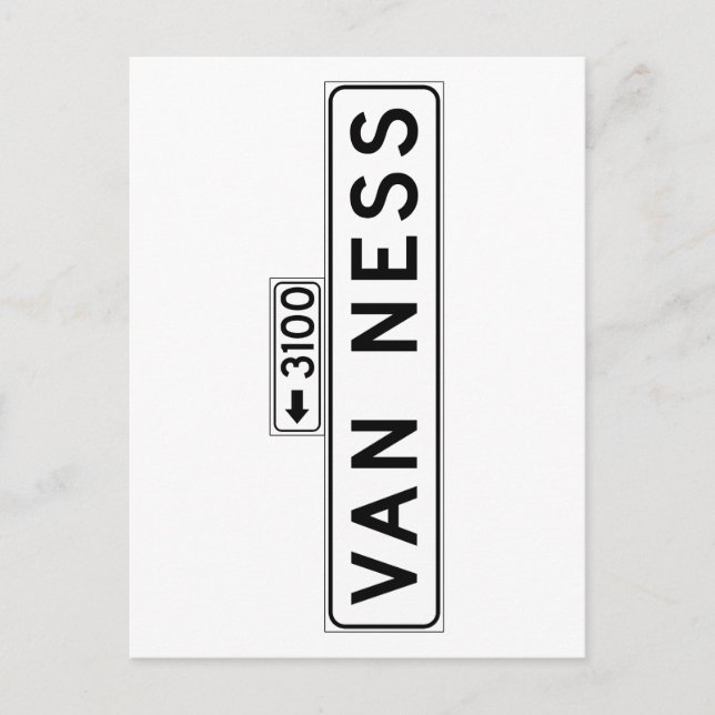 Carte Postale Symbole de la rue Van Ness Ave, San Francisco (Devant)