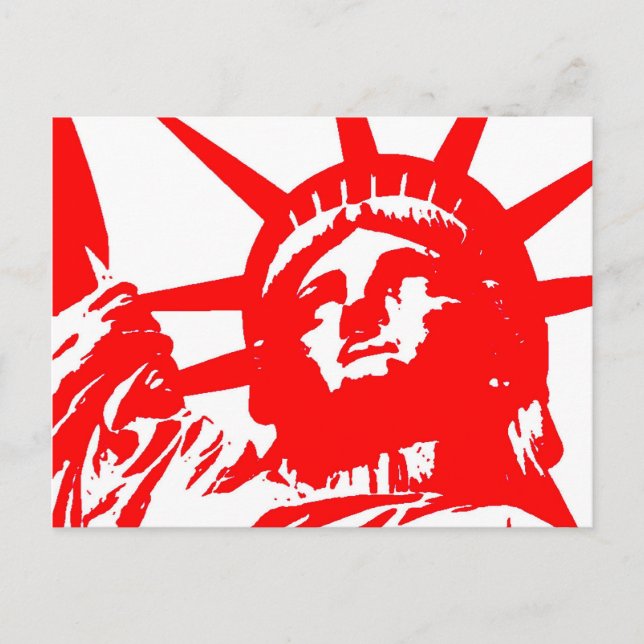 Carte Postale Symbole de la Statue de la Liberté Pop Art USA (Devant)