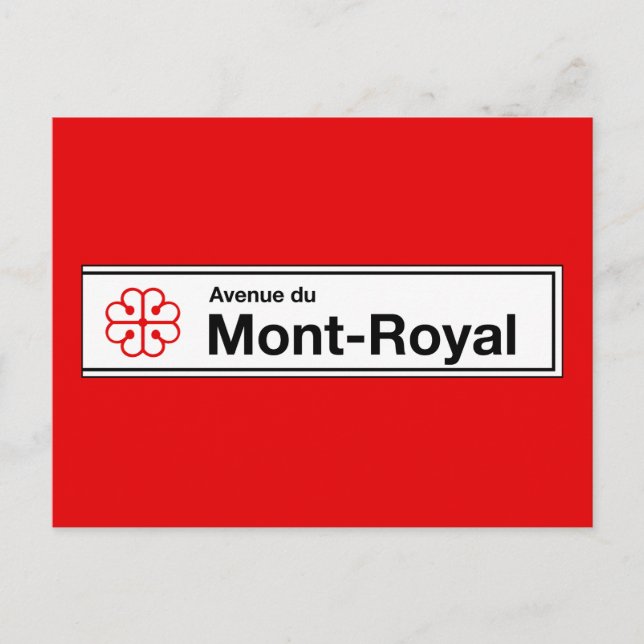 Carte Postale Symbole de l'avenue du Mont-Royal, rue Montréal (Devant)