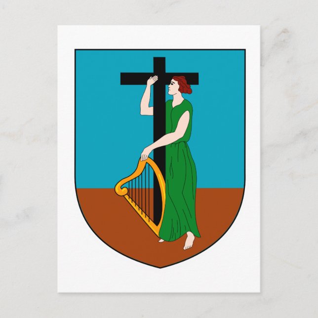 Carte Postale Symbole de l'Heraldry de Montserrat (Devant)