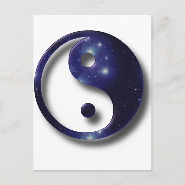 Carte Postale Symbole de l'univers Yin et Yang (Devant)
