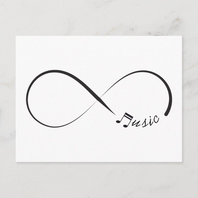 Carte Postale Symbole de musique infini (Devant)