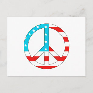 Carte Postale Symbole de paix du drapeau américain