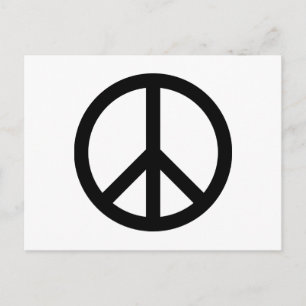 Carte Postale Symbole de paix noir