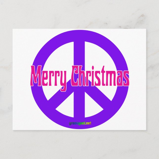 Carte Postale Symbole de paix pourpre (Devant)
