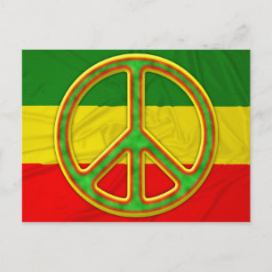 Carte Postale Symbole de Rasta Peace