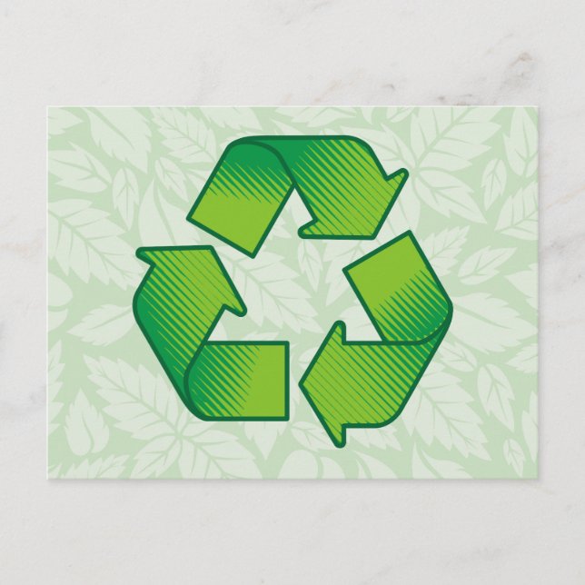Carte Postale Symbole de recyclage (Devant)