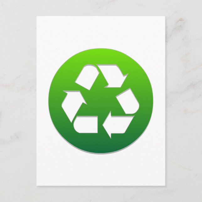 Carte Postale Symbole de recyclage vert (Devant)