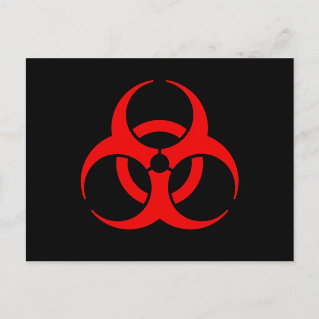 Carte Postale Symbole de risque biologique (Devant)