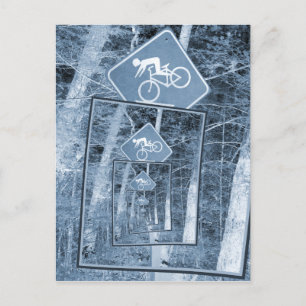 Carte Postale Symbole de signalisation routière de la prudence à