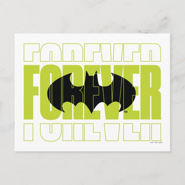 Carte Postale Symbole de typographie de Batman (Devant)