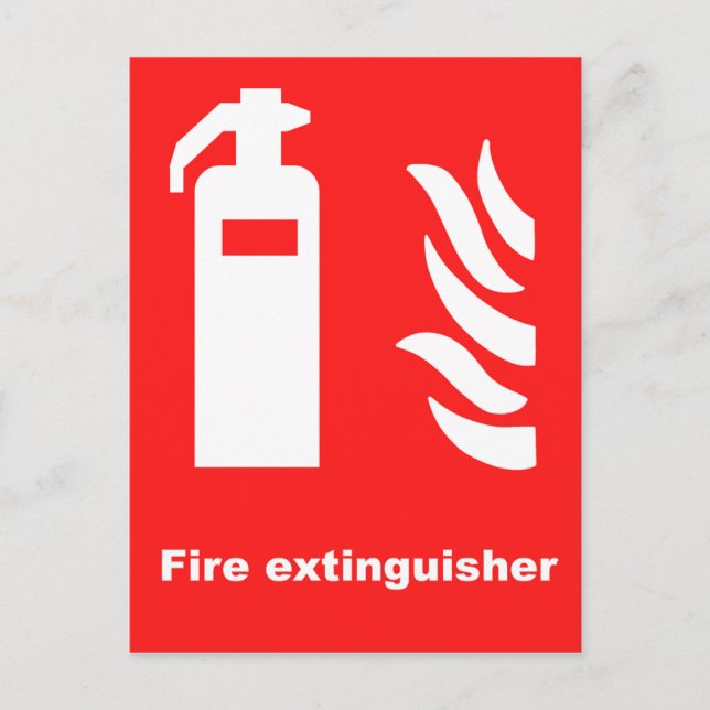 Carte Postale Symbole d'extincteur (Devant)