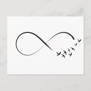 Carte Postale Symbole d'hirondelle d'infini