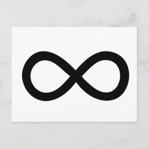 Carte Postale Symbole d'infini noir