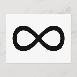 Carte Postale Symbole d'infini noir