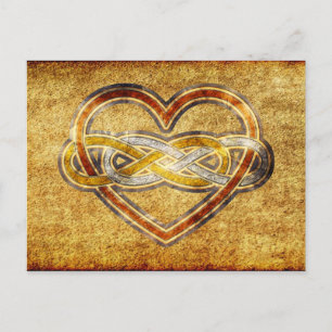 Carte Postale Symbole double infini Coeur BiColor