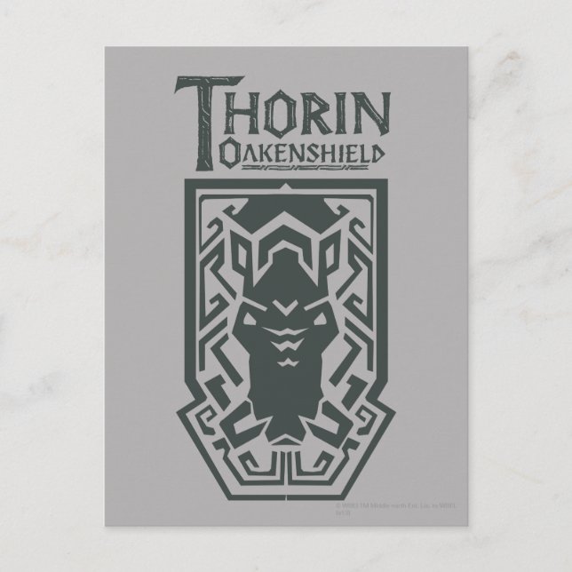 Carte Postale Symbole du bouclier THORIN OAKENSHIELD™ (Devant)