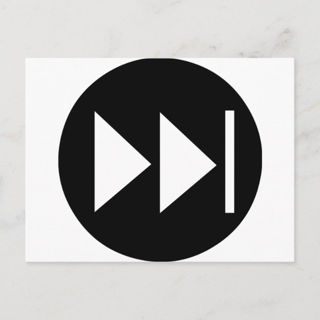 Carte Postale Symbole du bouton Avancer Rapide (Devant)