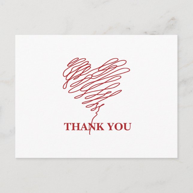 Carte Postale Symbole du cœur de l'infirmière Merci (Devant)