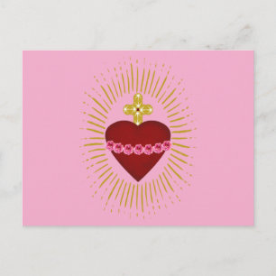 Carte Postale Symbole du Cœur immaculé de Marie