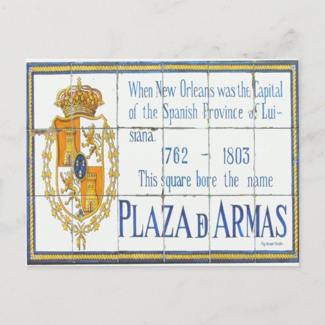 Carte Postale Symbole du Quartier Français de la Nouvelle-Orléan (Devant)