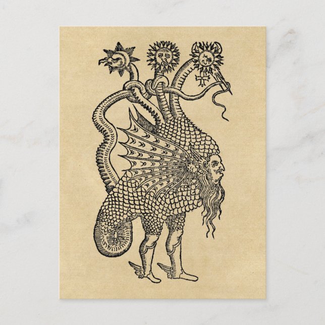 Carte Postale Symbole du serpent d'alchimie (Devant)