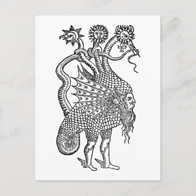 Carte Postale Symbole du serpent d'alchimie (Devant)