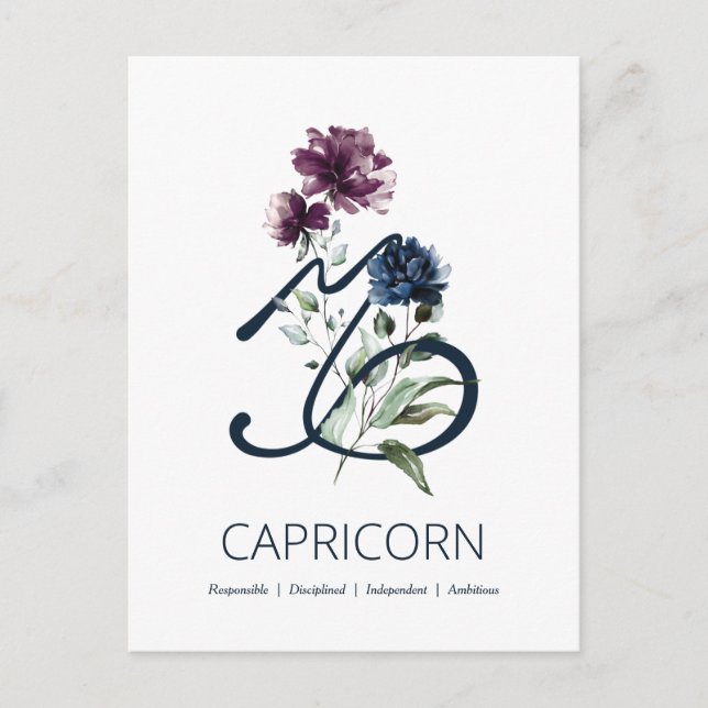 Carte Postale SYMBOLE ÉTOILE Zodiaque Capricorne (Devant)