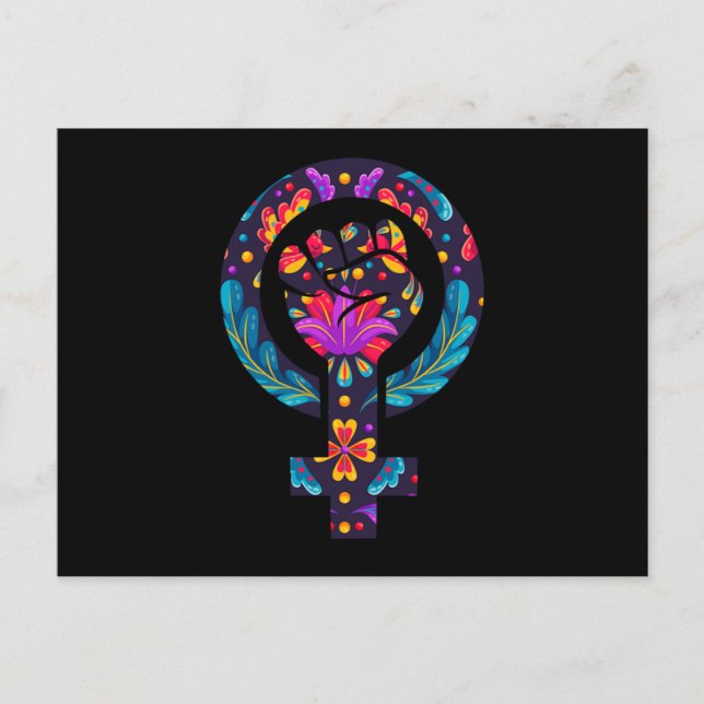 Carte Postale Symbole féminin féminisme féminisme féminisme Le p (Devant)