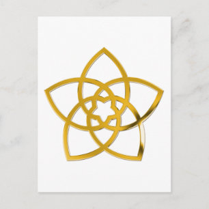 Carte Postale Symbole Fleur Vénus / OR
