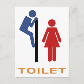 Carte Postale Symbole Funny Toilet