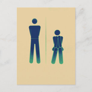 Carte Postale Symbole Funny Toilet