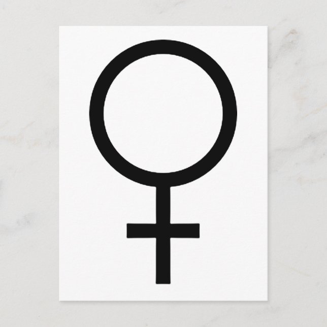 Carte Postale Symbole genre féminin (Devant)