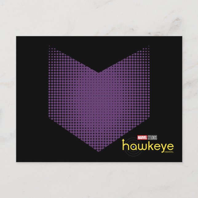 Carte Postale Symbole Hawkeye en demi-teinte (Devant)