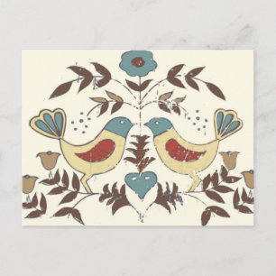 Carte Postale SYMBOLE Hex Amish néerlandais Pennsylvanie Bird Am