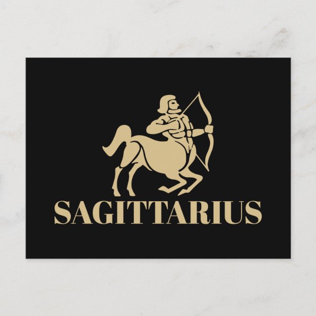 Carte Postale Symbole Horoscope Sagittaire de l'astrologie céles (Devant)