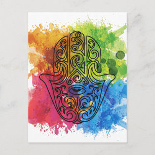 Carte Postale Symbole indien vibrant Wellcoda Vie asiatique