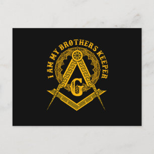 Carte Postale Symbole maçonnique Brothers Keeper Illuminati Cons