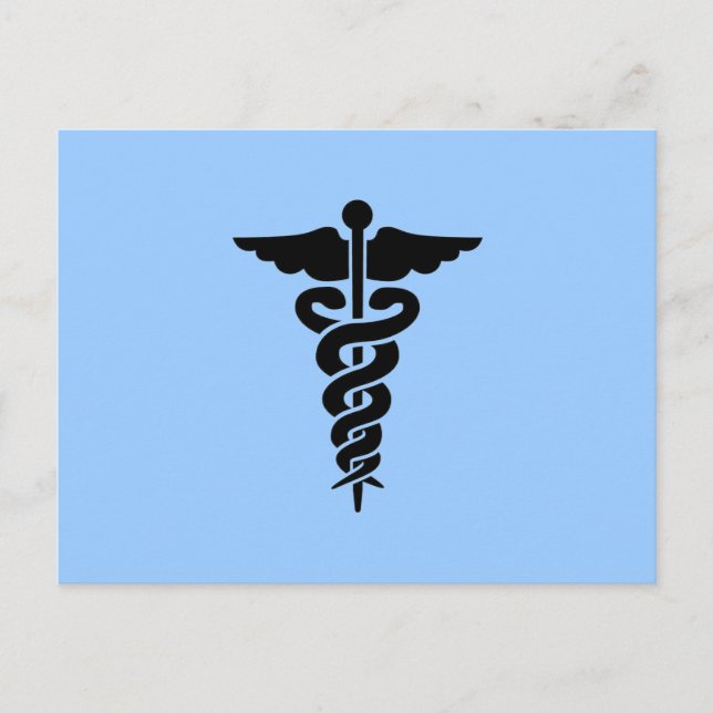 Carte Postale Symbole médical Caducée (Devant)